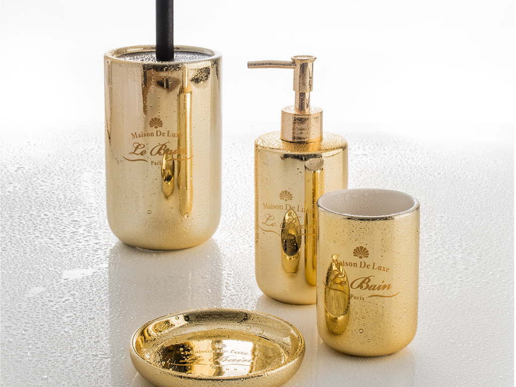 Set completo accessori bagno Alchimista Gold